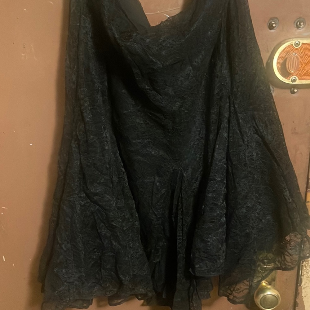 Black lace skirt